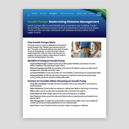 Insulin Pumps: Modernizing Diabetes Management
