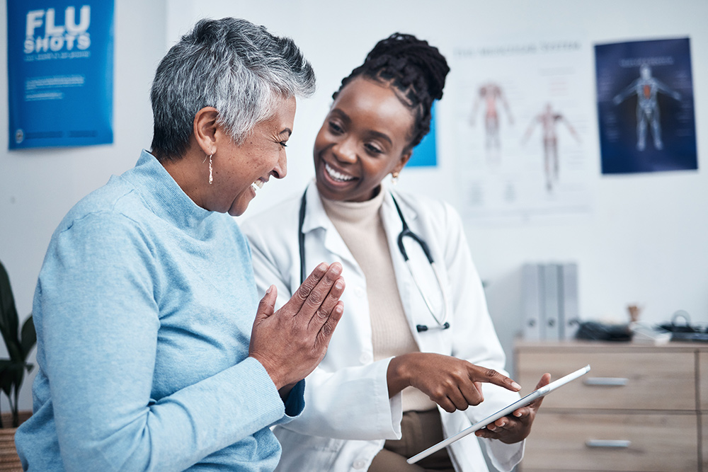 doctor and elderly patient
